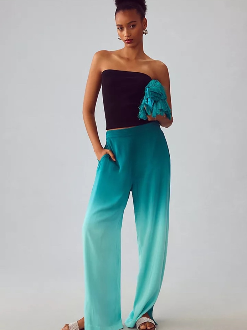 Cloth & Stone Ombre Wide-Leg Pants original. $148 small